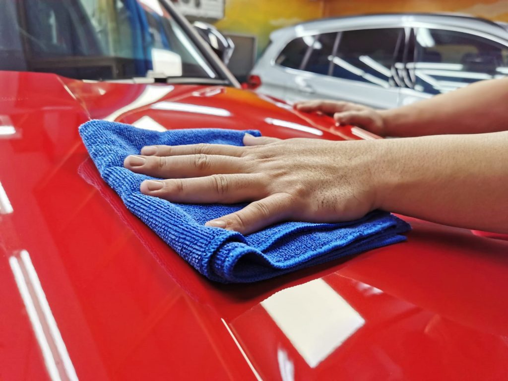 Car wash detailing process at Revol Carz