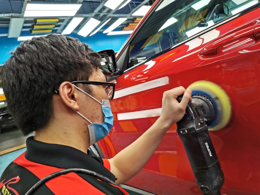 Machine polishing and paint correction