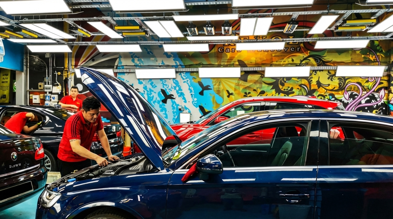 Audi A5 grey with mirror finish polishing