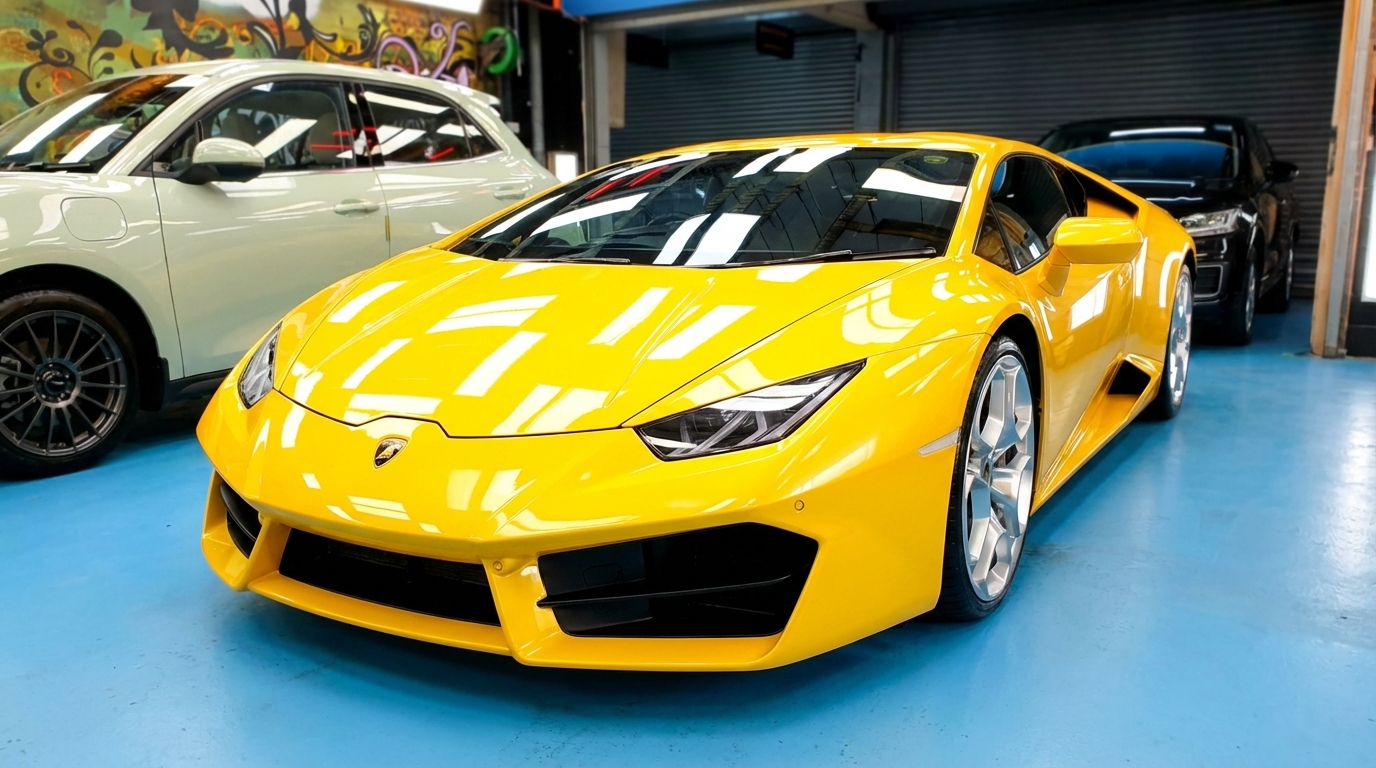 Volvo car grooming and exterior polishing