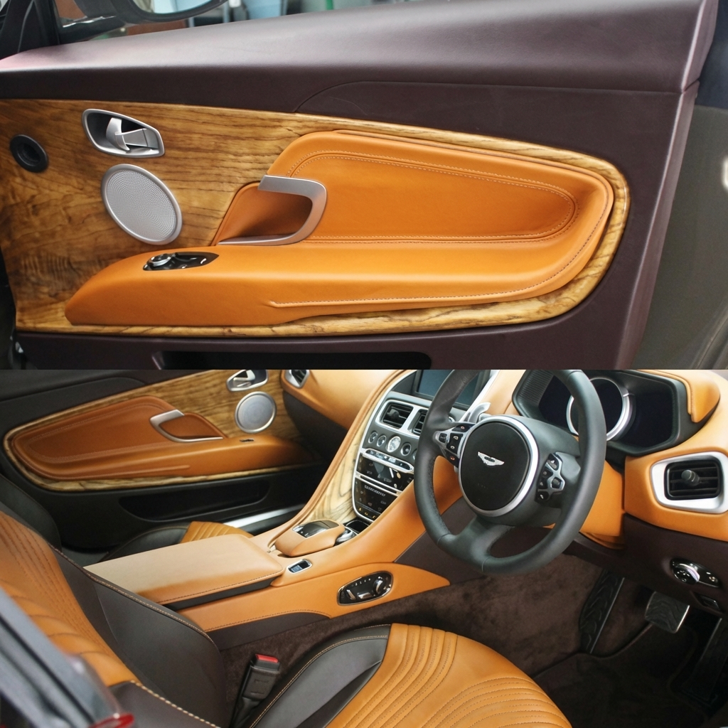Car leather seat restoration and conditioning