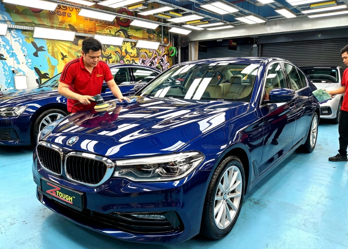 Lexus ES white after detailing session