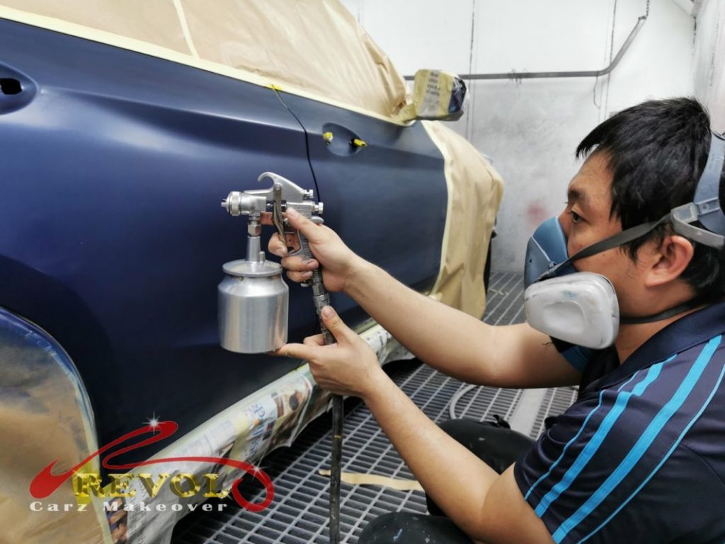 Range Rover Evoque full car colour change white to green